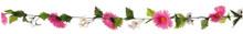 8' Garland of Sunflowers and Daisies - pink