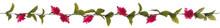 8' Garland of Red Roses