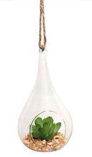 Hanging Glass Faux Plant 3.5"