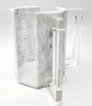 Lucite and Marble Design Hexagon Washing Cup