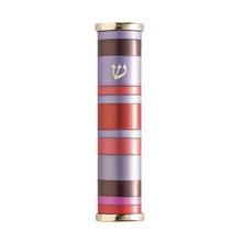 Emanuel Mezuzah Case w/ Rings--Multicolor Mezuzah Case w/ Rings-Maroon