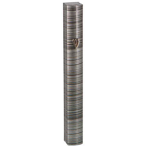 Aluminum Mezuzah 10 cm-3D Metallic Gray