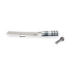 Emanuel Challah Knife Anodized Rings w/ Saltshaker Gray
