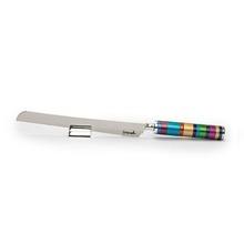 Emanuel Challah Knife Anodized Rings Multicolor
