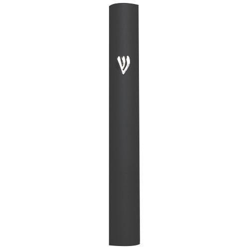 Black Aluminum Mezuzah 10 Cm - Special Profile, Metal "shin"