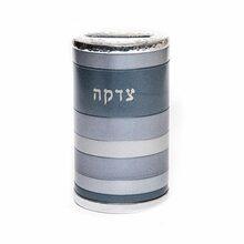 Emanuel Anodized Tzedakah Box Rings  Grays
