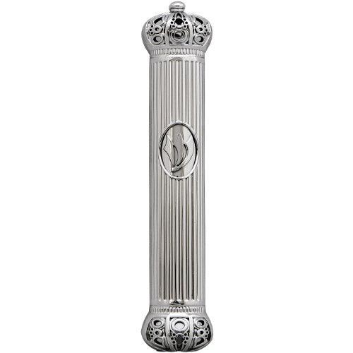 Plastic Mezuzah 15cm With Rubber Cork- Crown Series