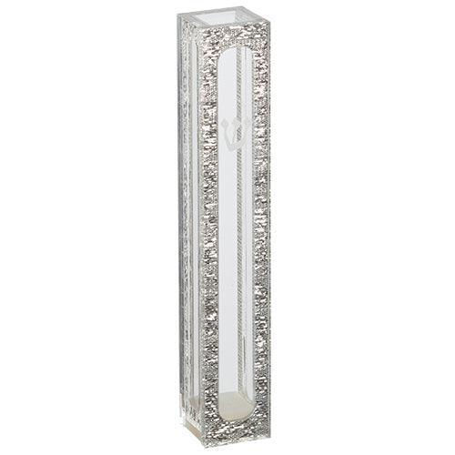 Perspex Mezuzah 7 Cm With Printed Shin And Frame
