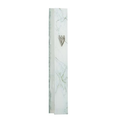 Glass Mezuzah 15cm- Beige