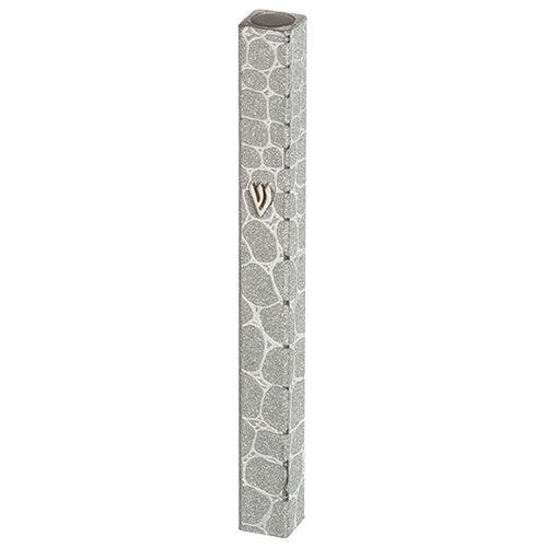 Aluminum Mezuzah 12 Cm- Bubbles