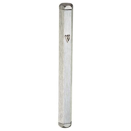 Aluminum Mezuzah 10 Cm- Silver
