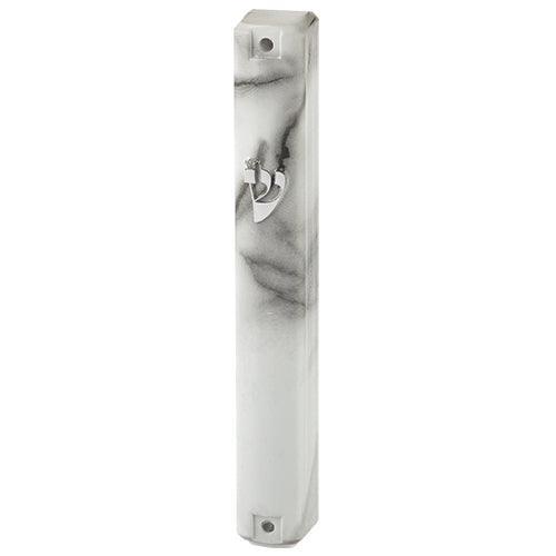 Transparent Plastic Mezuzah with Rubber C