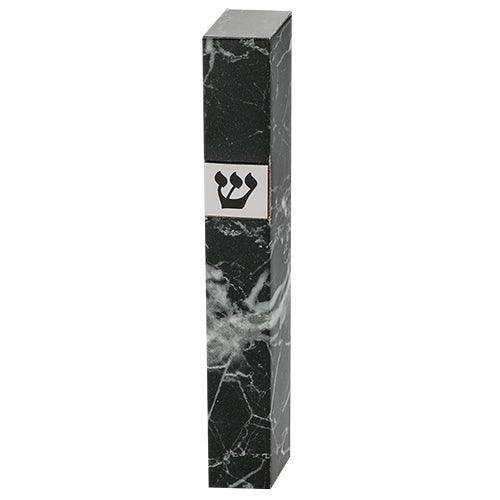 Plastic Mezuzah 15 Cm- "black Marble"
