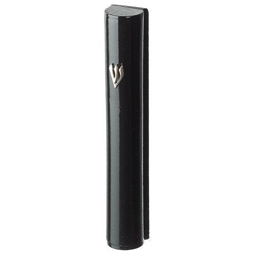 Black Mezuzah 12 Cm- Round