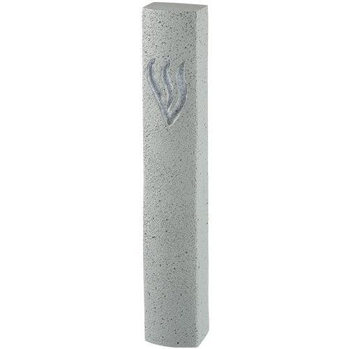Polyresin Stone- Like Mezuzah 12 cm, Gray