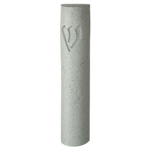 Polyresin Stone- Like Mezuzah 12 cm, Gray