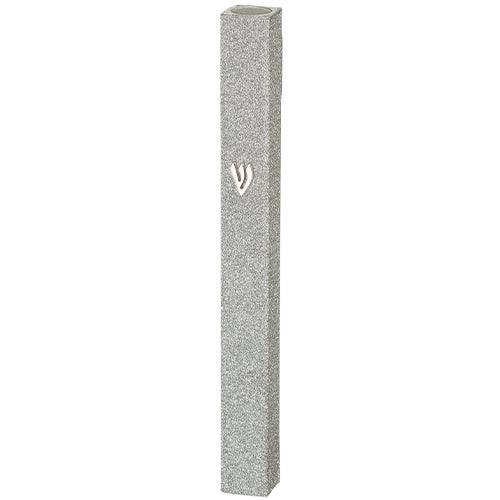 Aluminum Mezuzah 12 cm- Silver