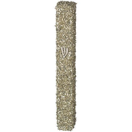 Glass Mezuzah with Stones 20 cm- Gray
