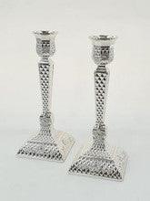 Silverplate Candlesticks-Square Bottom 7.5"