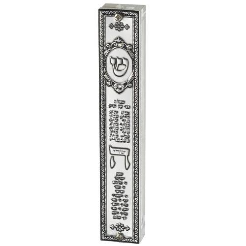 Square Perspex Mezuzah 12 Cm With Plaque- Against Evil Eye