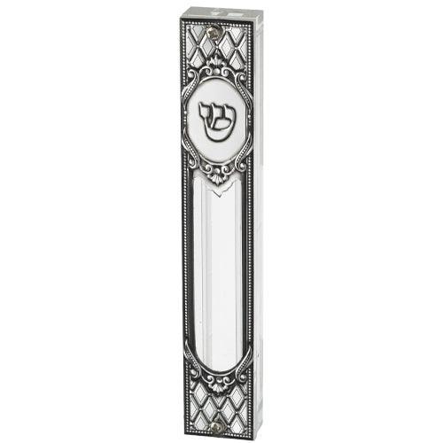 Square Perspex Mezuzah 15 Cm With Plaque