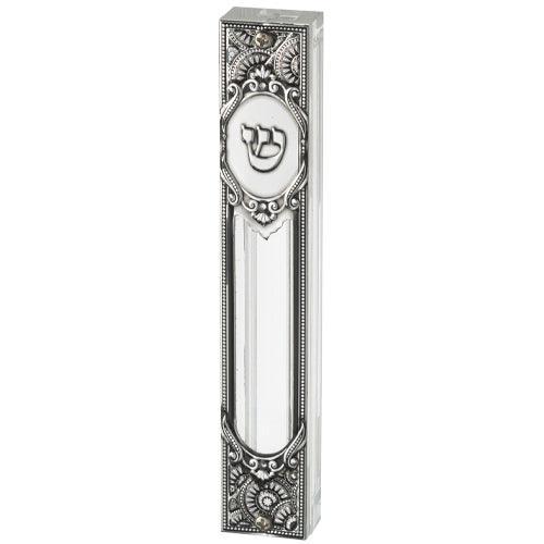 Square Perspex Mezuzah 15 Cm With Plaque