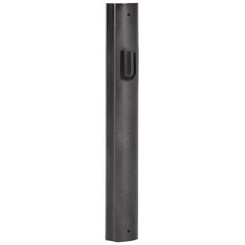 ALUMINUM MEZUZAH 15 CM- BLACK, PRINTED SHIN