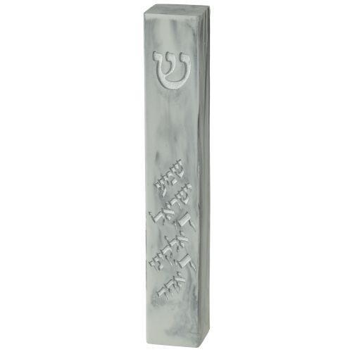 Polyresin Stone- Like Mezuzah 12 cm "Shma Israel"