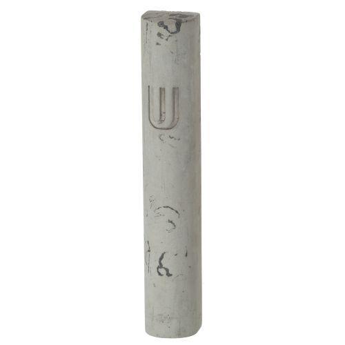 Polyresin "Cement" Mezuzah 15 cm, Light Gray