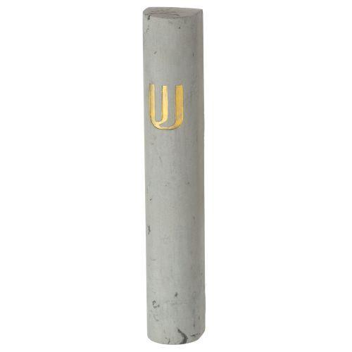 Polyresin "Cement" Mezuzah 12 cm, Light Gray