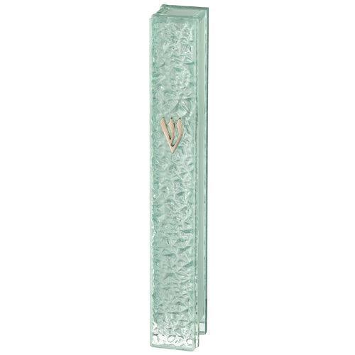 Glass Mezuzah with Silicon Cork 20 cm - "Bubbles" Design