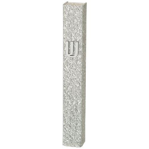 Perspex Mezuzah 12 cm - Glitter Silver