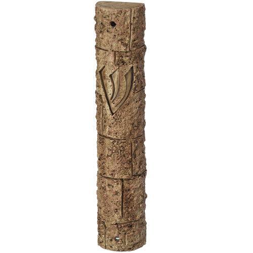 Polyresin Stone- Like Mezuzah 12 cm Brown Color