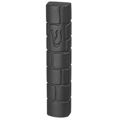 Polyresin "Cement" Mezuzah 12 cm, Black