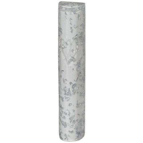Polyresin Mezuzah 15 cm- White Glitter