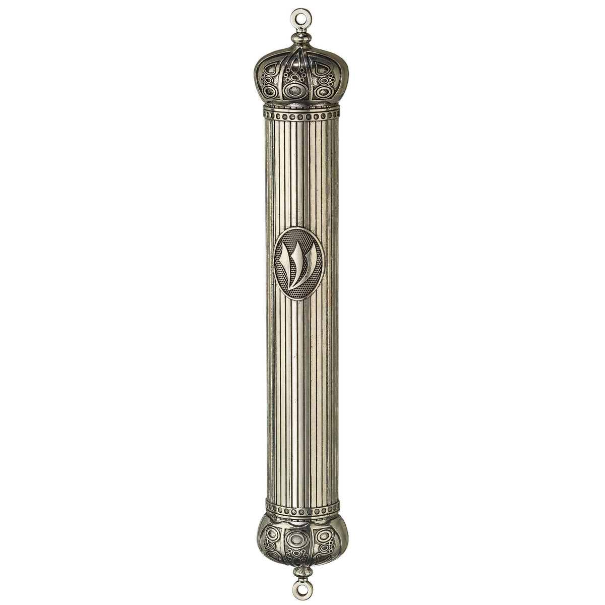 Metal Mezuzah 15 cm with Crown