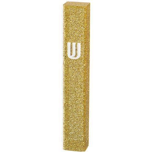 Perspex Mezuzah 12 cm - Glitter Gold