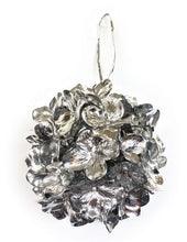 6.5" Metallic flower balls Silver