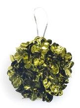 6.5" Metallic flower balls Green