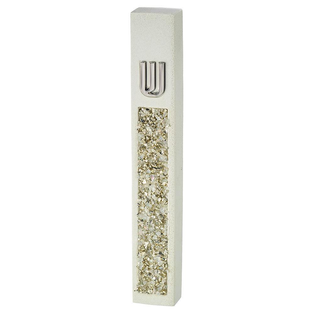 Polyresin Mezuzah 12 cm, White