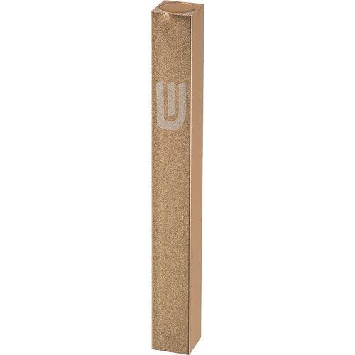 Aluminum Mezuzah 12 cm - Matte Gold, Printed "SHIN"