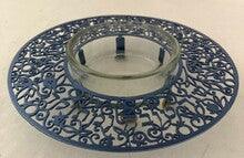 Emanuel Lace Honey Dish Blue