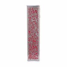Anodized Aluminum Mezuzah Case with Metal Cutout - Pomegranate Red