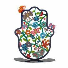 Emanuel Laser Cut Hand Painted Standing/Hanging Art Large Hamsa Butterflies