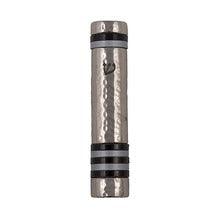 Emanuel Hammered Mezuzah Case w/ Rings 12cm Black