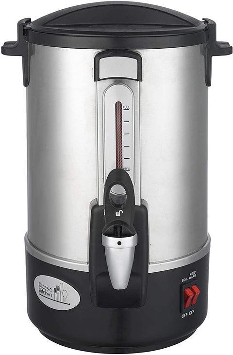 28 Cup Water Boiler Urn Brushed Stainless Finish