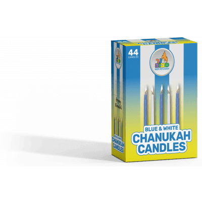 44pk Blue & White Chanukah Candles
