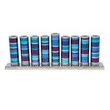 Emanuel Chanukah Menorah Full Rings Blue