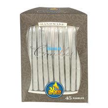 Metallic Silver Chanukah Candles