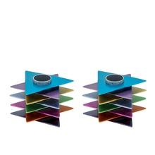 Magen David Candlesticks Multicolor